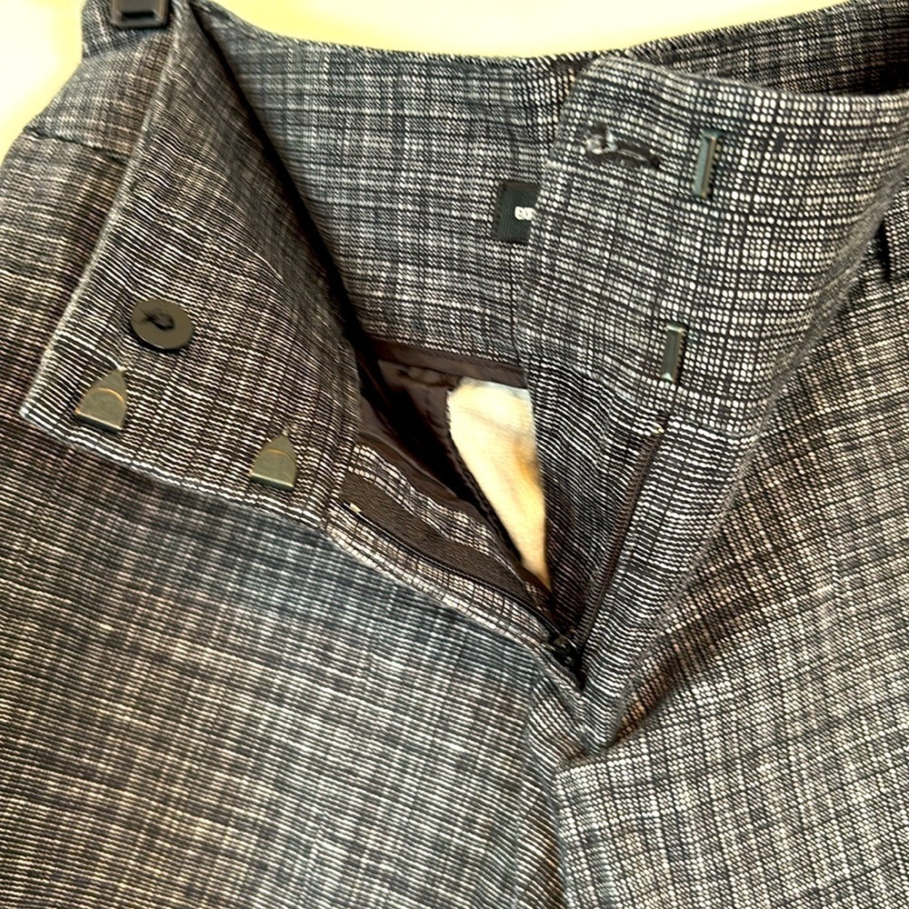 Express Design Studio Black and White Checked Tailored Shorts - Picture 5 of 5